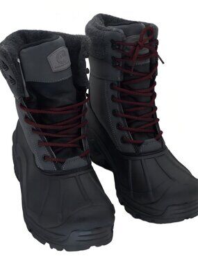 Polar Range Mens Cold Weather Snow Boots Tasco-01 Brown Size 12